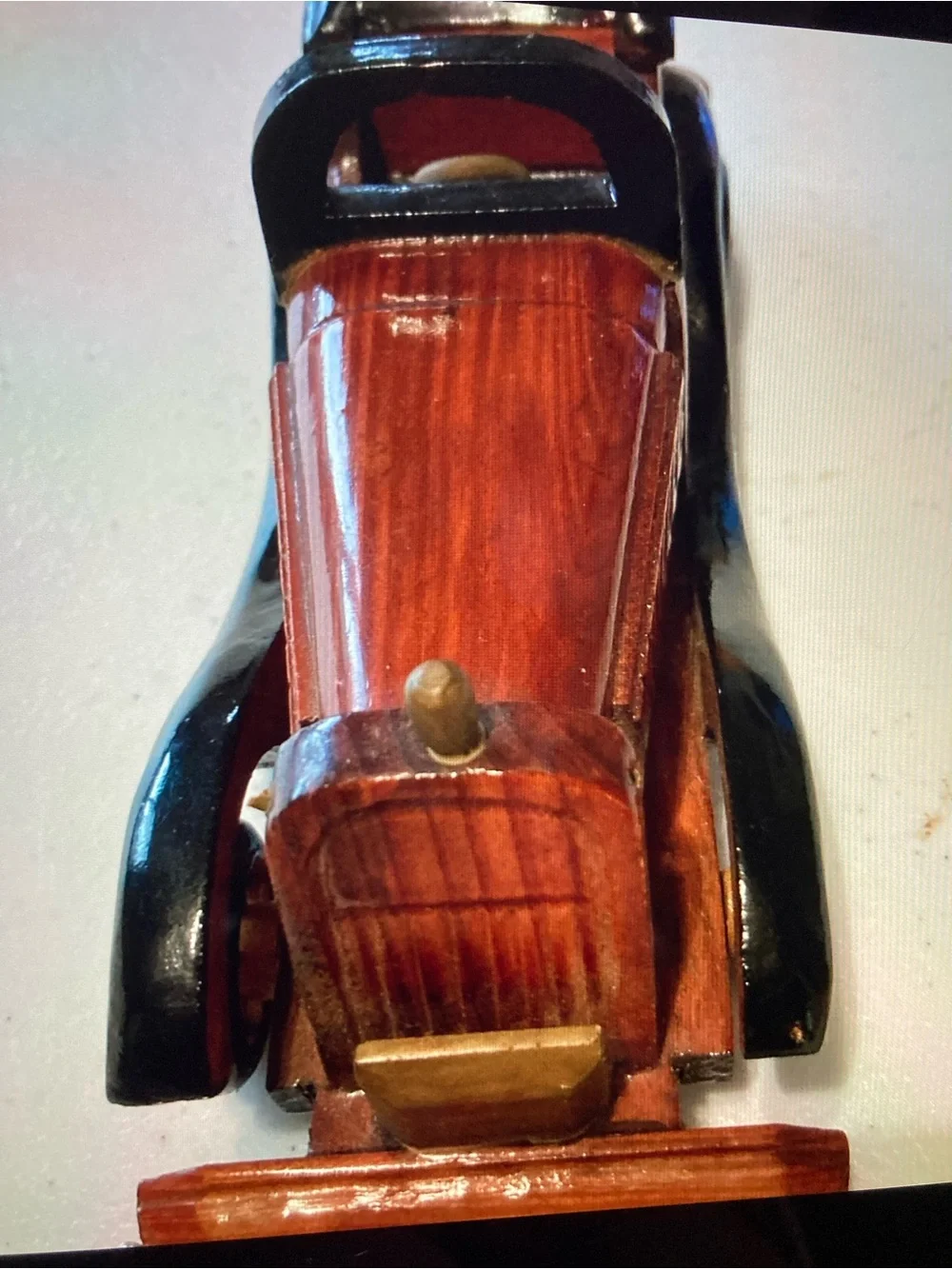 Vintage-Style Wooden Toy Classic Car Two- Seater Convertible